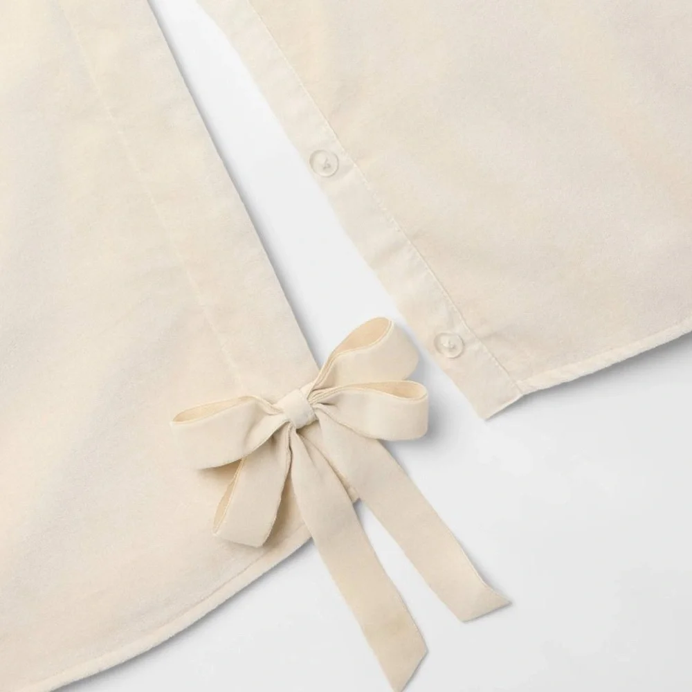 Velvet Bow Christmas Tree Skirt Cream Threshold Studio McGee